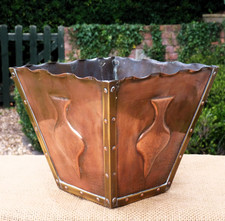 Copper brass planter plant - planter,