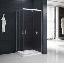 Merlyn Mbox Corner Entry Shower Door 900 x 900 x 1900mm Chrome RRP £561