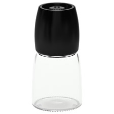 IKEA 365+ IHÄRDIG Spice Mill Glass Black Salt & Pepper Grinder 12.5cm Kitchen