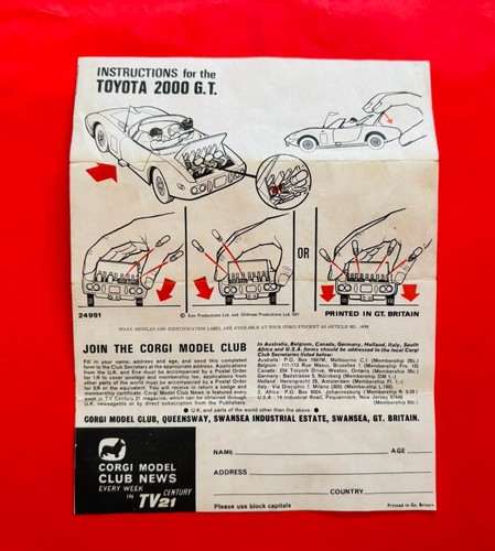 Corgi james bond c336 - bond, toyota