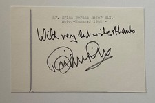 BRIAN RIX ( Dry Rot ) Genuine Handsigned Signature on Postcard.