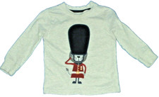 Gymboree Brigade Guard Solider Mouse Baby Boys Gray Long Sleeve Tee Shirt 12-18M