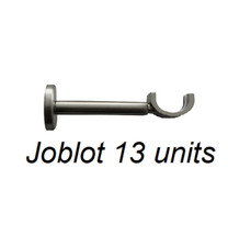 Curtail Pole Bracket B&Q Goodhome Brushed Nickel Effect 160mm | Joblot 13 units