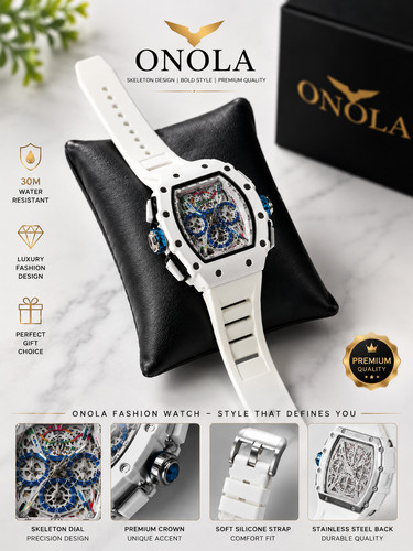 Onola men skeleton watch - men's,