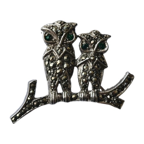 Art deco marcasite brooch - art,