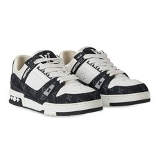 Louis Vuitton Denim Sneakers Trainers Black & White UK 6 RRP £950