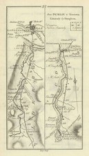 #32 Dublin to Londonderry & Limavady by Dungiven. Clady. TAYLOR/SKINNER 1778 map