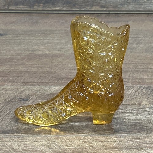 Fenton amber glass daisy - glass, and