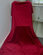 Vintage Claret Red Velvet Curtains W43" D59"  Quality Cotton Velvet Lined