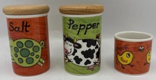 Dunoon Funky Farm salt and pepper Plus One Egg Cup