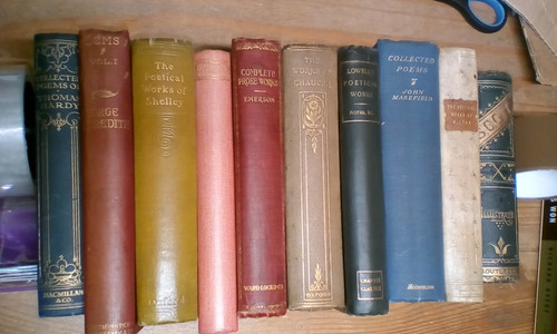 Vintage antique poetry books - vintage,