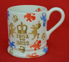 EMMA BRIDGEWATER  QUEEN ELIZABETH PLATINUM JUBILEE HALF PINT TANKARD MUG UNUSED!