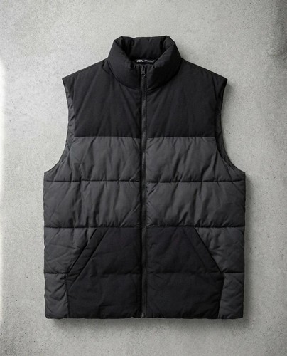 Zara black padded gilet - gilet, size