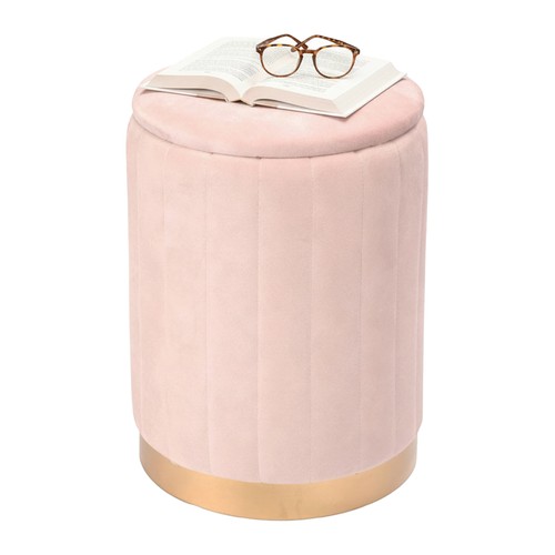 Velvet stool storage - stool,