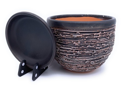 Plant pot ceramic glazed with - ceramic,