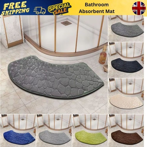 Bathroom absorbent mat curved - absorbent,