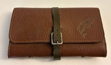 Vintage COMMON SENSE Fly Fishing Wallet Case Brown Leather
