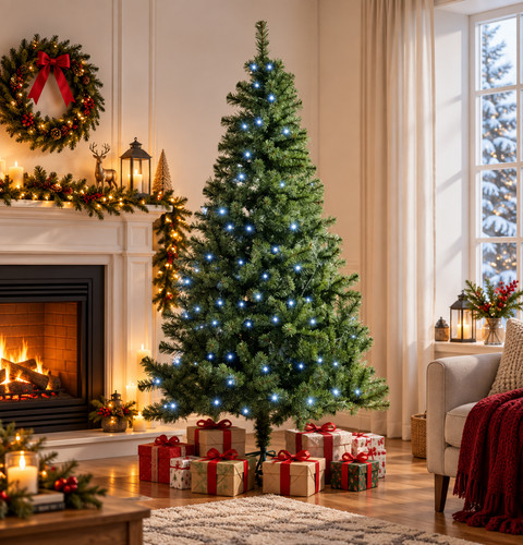 7ft luxury pre lit - luxury, christmas