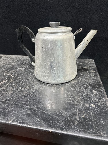 Large vintage aluminum teapot - aluminum,