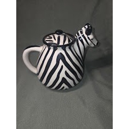 Six flags zebra print ceramic - six,
