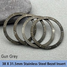 Gun grey flat steel bezel - gun,