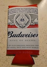 Budweiser  24/25oz Beer Bottle Can Koozie Coozie Tallboy Set Of 4
