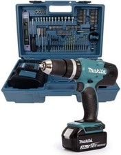 Makita DHP453FX12 18V Drill Kit + 101‑Pc Accessory Set, 3Ah Battery & Charger