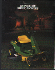 1987 John Deere Riding Lawn Mowers Brochure Leaflet