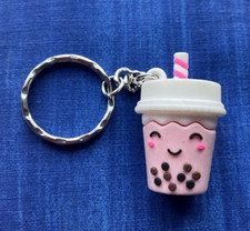 Cute Keychain Bubble Tea Key Pendant Ring Cup Charm Backpack Mini Chain Women