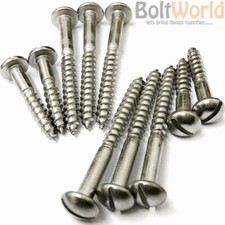 SLOTTED ROUND HEAD WOOD SCREWS