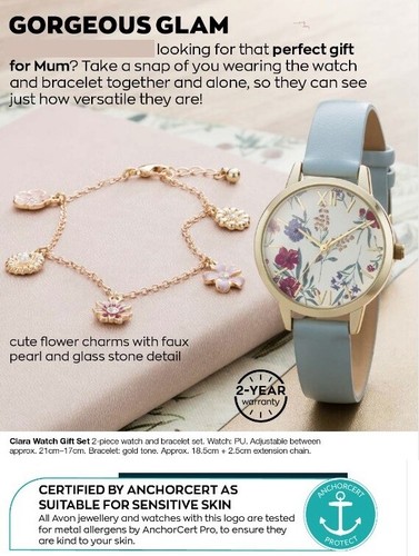 Avon clara watch gift set - watch, with