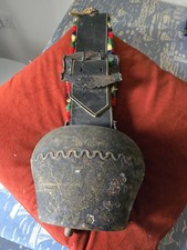 Antique Hand Forged German Swiss Cow Sheep Bell w Clapper