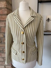 Vintage Butte Knit Jacket Blazer Striped Gold Buttons 60’s/70’s - Immaculate S/M
