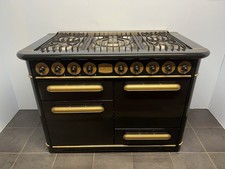 FALCON 1300 ?DUAL FUEL⚡️RANGE COOKER IN BLACK & BRASS TRIM.