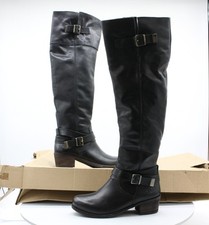 UGG BESS RIDING LEATHER WOMENS KNEE HIGH BOOTS UK 3.5 EU 36 BLACK RRP £259 AD