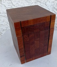 Vintage Wood Cube Mid Century