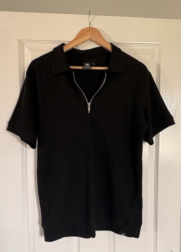 Men black zip neck - men’s,