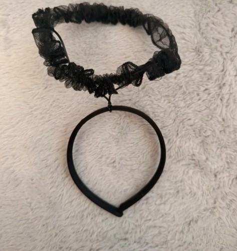 Black angel halo - black,