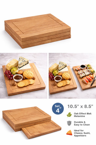 Set oak effect serving - set,