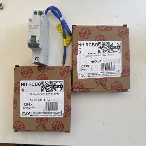 Wylex rcbo 20a 30ma - rcbo, 1mw
