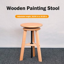 Wooden Painting Stool Adjustable Height Artist Drafting Stool Bar Stool