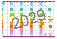 2029 year wall planner - planner, office