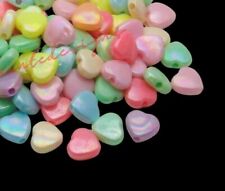100 Pcs 12mm Pastel Heart Ab