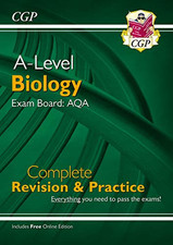 A-Level Biology: AQA Year 1 & 2 Complete Revision & Practice wit... by CGP Books
