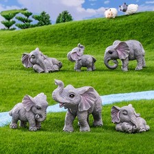 6pcs Mini Elephant Resin