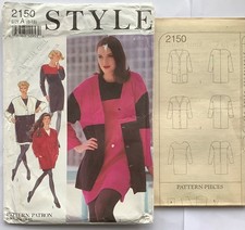 Style 2150 UNCUT Sewing Pattern 90s Dress and Jacket - 8 to 18
