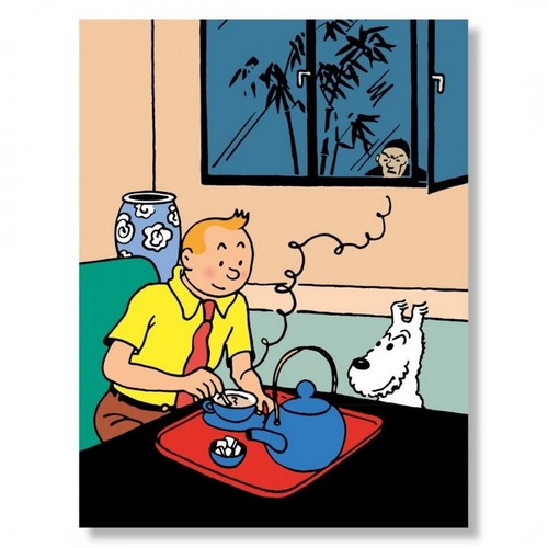 Poster tintin having - poster,