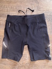 SKINS A200 Ladies Black Compression Running Shorts (6” Inseam) - Black - Medium