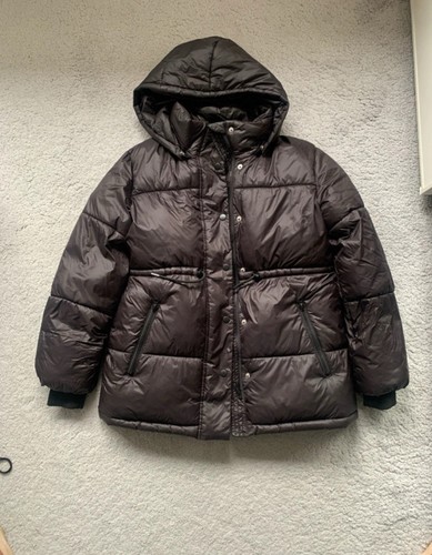 Girls black puffy coat - girls,