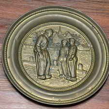 Vintage Brass Repousse Wall